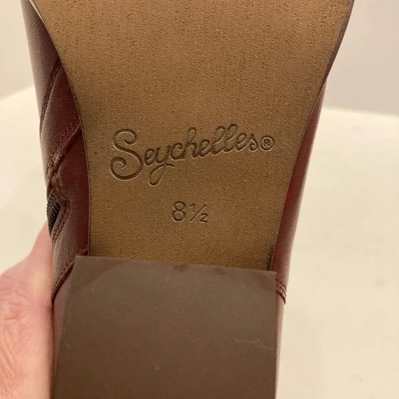 Seychelles Upside Boot Wine Leather Side Zip Western Inspired Women's 8.5 - Picture 10 of 13